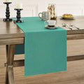 Basic Linen Style Table Runner, 14x108 Inch Teal | Mitered Corner Design by ZEEMARTONLINE