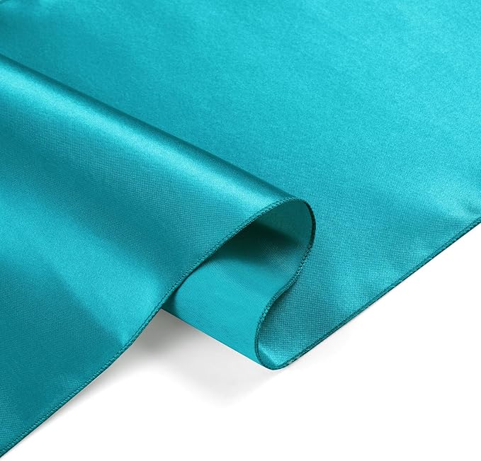 Teal Blue Satin Table Runner, 12x108 Inches, 2 Pack | Premium Satin, Smooth - Image 6
