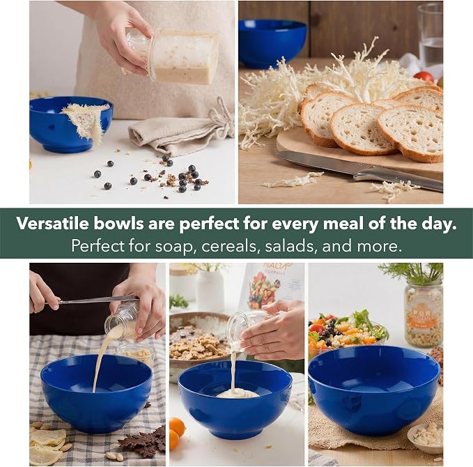 Brew To A Tea BTaT- Soup Bowls Set, 16 Ounces, Porcelain Dishes - Image 4