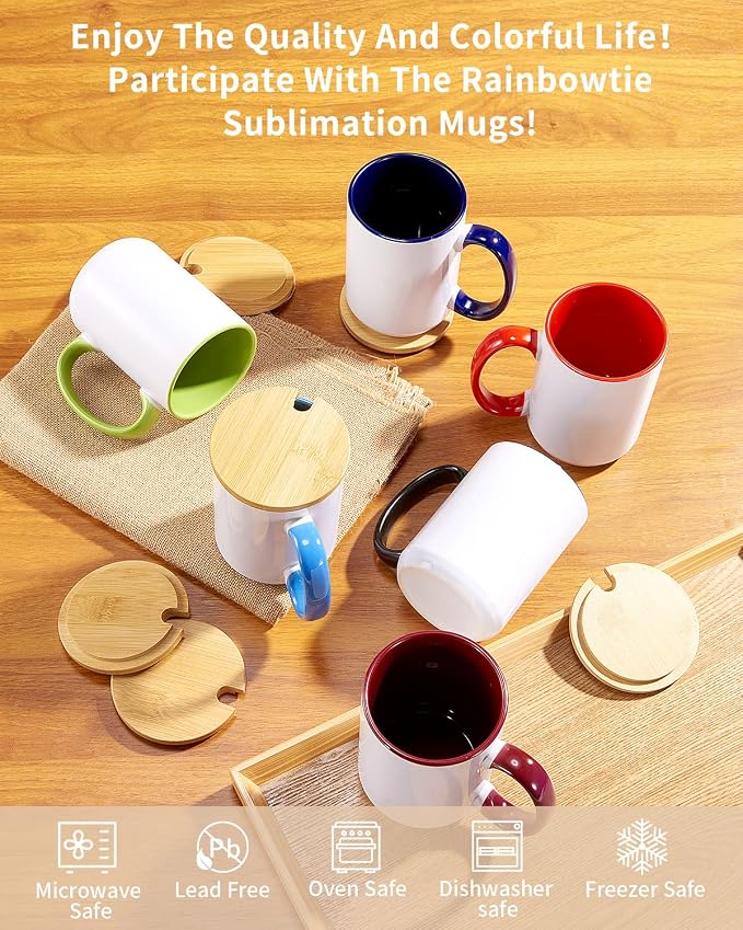 RAINBOWTIE 12PCS 15oz Sublimation Mugs - Image 3