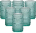 ZMOWIPDL Drinking Glasses Set of 6, 15 oz Lake Blue Hobnail Glass Cups | by ZMOWIPDL