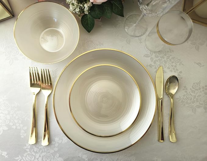 " OCCASIONS " 150 Piece set-Wedding Plastic Plates & cutlery -Disposable - Image 6