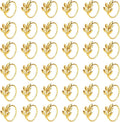 Set of 100 Leaf Napkin Rings Metal Gold Leaf Napkin Ring, Napkin Rings Bulk by FCDECOR