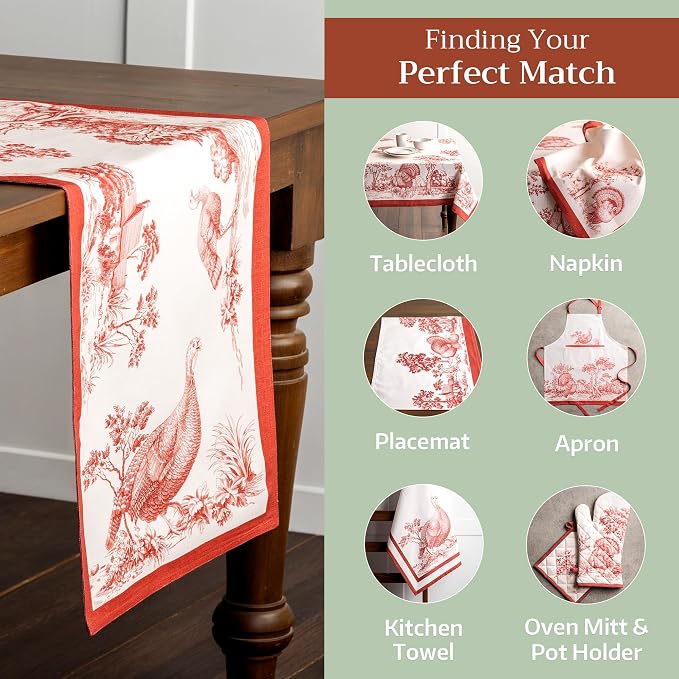 Maison d' Hermine Table Runner 100% Cotton 14.50" x 72" | Table Runners 72 - Image 5