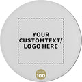 100 Round Foam Bud Coasters Pack, 4 inch - Customizable Text, Logo - PU Foam, Party Favor - White