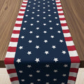 4th of July Decorations, Patriotic USA Stars Table Runner by OHOME