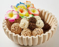 Ruffle Decor Large Decorative Bowl, fruit bowl kitchen stone bowl, bowl decor by Unknown