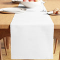 Encasa XO Table Runner, Yarn Dyed Ribbed Cotton 13"x59" | White, 12-Ply Yarns | by EncasaXO
