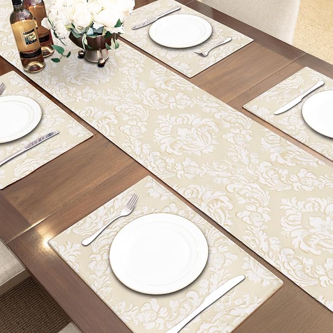 Loom and Mill Elegant Jacquard Table Runner 90 inches Long, 13x90 inch - Image 3