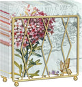 Napkin Holder for Table, Modern Metal Napkin Holders for Paper Napkins & Kitchen Dining & Countertops, Cocktail Upright Napkin Holder Dispenser Suitable for All Room Decors (Large, Gold)