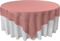 LA Linen Polyester Poplin Washable Square Tablecloth, Stain and Wrinkle Resistant Table Cover 72x72, Fabric Table Cloth for Dinning, Kitchen, Party, Holiday 72 by 72-Inch, Dusty Rose