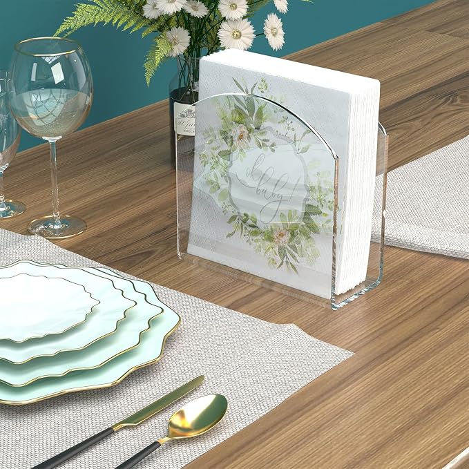 Napkin Holder, 2 Pack Clear Acrylic Napkin Tissue Holder - Image 5