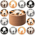 Cork Coasters for Drinks Absorbent Non Slip 12pcs 4 Inch Sleepy Cat | Coaster by Staruby