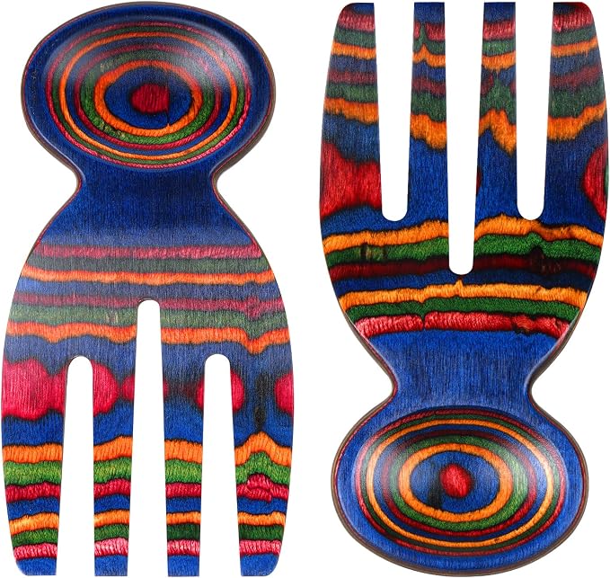 MYRAINBOW Salad Tongs, Salad Hand, Pakkawood Salad Tongs by Myrainbow