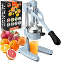 Zulay Kitchen Cast Iron Juicer - Easy-to-Clean Heavy-Duty Manual Juicer, Professional Citrus Juicer - Stainless Steel Lemon Squeezer - Manual Citrus Press & Orange Squeezer - Orange Juicer