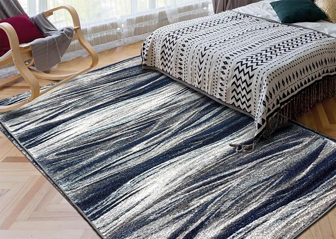 Keen Home Design Area Rugs - 4x6 Non-Shedding, Abstract Rugs for Kitchen, Living Room, Bedroom, Dining Room, Entryway - Size: 4' x 6', Multi