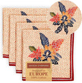 Maison d' Hermine Cloth Napkins Set of 4 100% Cotton for Thanksgiving Christmas Decorations Everyday Reusable Square Fall Napkins Cloth Washable Dinner Party (Kalahari, 20"x20")