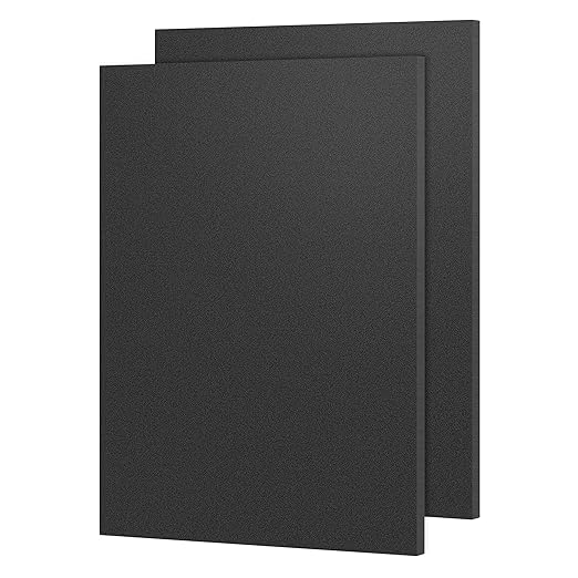 ABS Plastic Sheet 18" x 24" x 1/4" Thick (6mm) Black Rigid Moldable Thermoplastic Board for Crafts, DIY Projects, Home Decor - Textured & Smooth Surface, Pack of 2