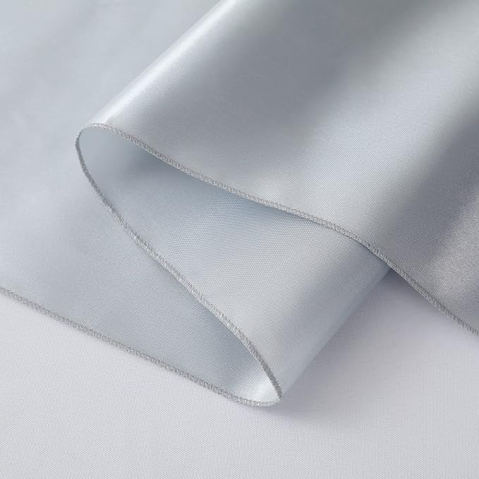 Horbaunal 2 Pack Silver Satin Table Runner 12 x 108 Inch | Smooth Table Runners - Image 7