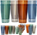 Oojami Set of 24 Plastic Tumblers, 20-Ounce Reusable Cups, BPA-Free & by Oojami
