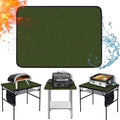 Heat Resistant Mats for Countertop and Grill Table, Fireproof Grill Mats for Outdoor Grill, Portable Charcoal Grill, Gas Grill, Pizza Oven Compatible with Blackstone, Ninja 24x36x0.04in, Green