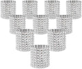 KPOSIYA Napkin Rings, Pack of 120 Rhinestone Napkin Rings Diamond Adornment for Place Settings, Wedding Receptions, Dinner or Holiday Parties, Family Gatherings (120, Silver)