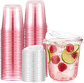 Ziliny 50 Sets Clear Plastic Coffee Cups by Ziliny