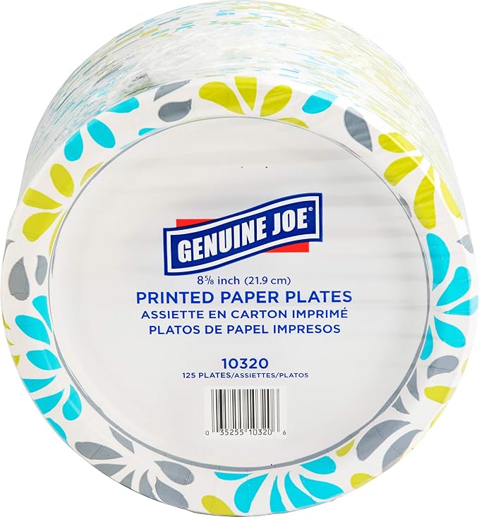 Genuine Joe Printed Paper Plates - Image 2