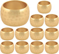 Napkin Rings Set of 12, Metal Napkin Holder Cuffs by ALPHALivingHOME