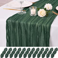 12 Pack Emerald Green Cheesecloth Table Runner 17x108 Inch Boho Rustic Semi by Unknown