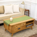 Solino Home 100% Pure Linen Table Runner Moss Green Hemstitch, 14 x 60 in | by SolinoHome