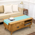 Solino Home Cotton Linen Dining Table Runner Pastel Turquoise, 14 x 60 in | by SolinoHome