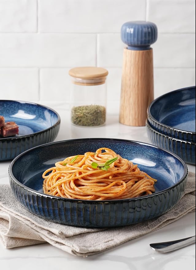 famiware Starlight Large pasta bowls set of 4, Serving Bowls - Image 2