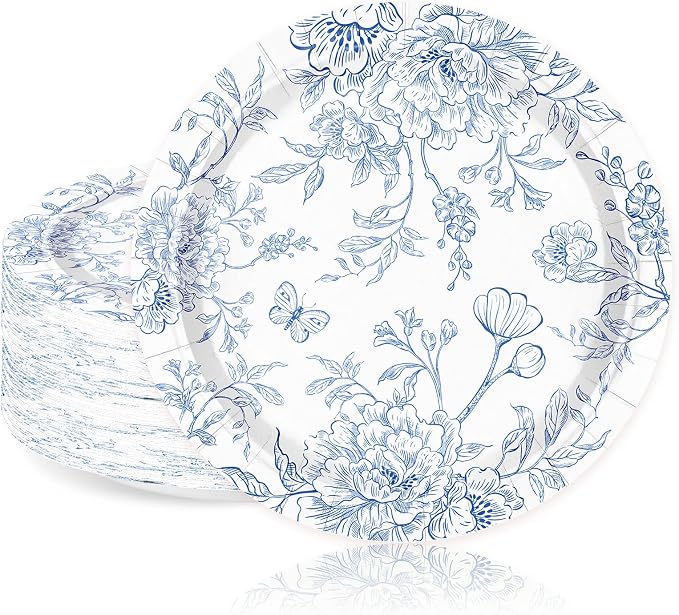 WRAPAHOLIC 25Pcs Floral Paper Plates - Image 3