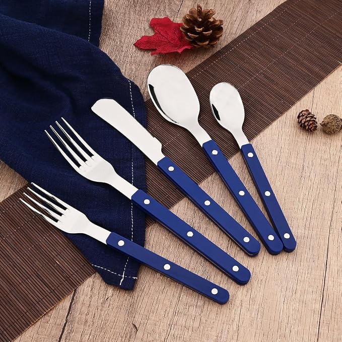6-Piece Vintage 7.01-inch Dessert Fork Set Silverware Set BRIIEC Stainless - Image 3
