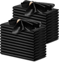 P Pothuiny 24 Pcs Black Satin Napkins 17 x 17 Inch, Satin Cloth Napkins | by P+Pothuiny
