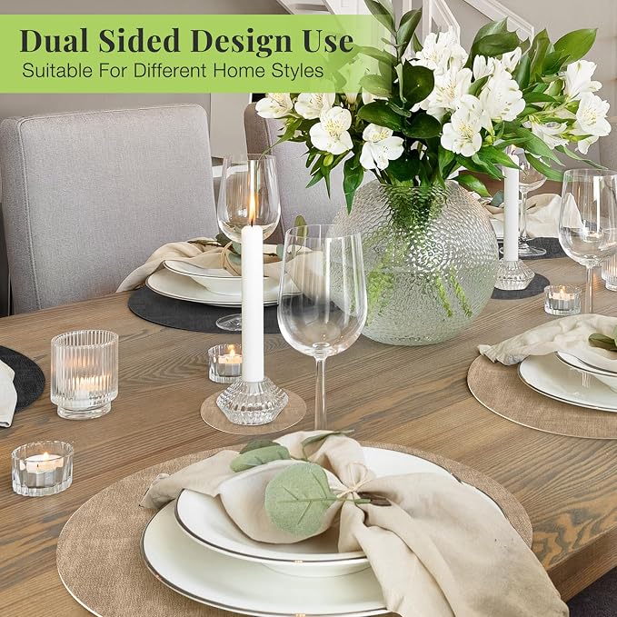 Fyvva Placemats Set of 8, Stain & Scratch Resistant, - Image 6