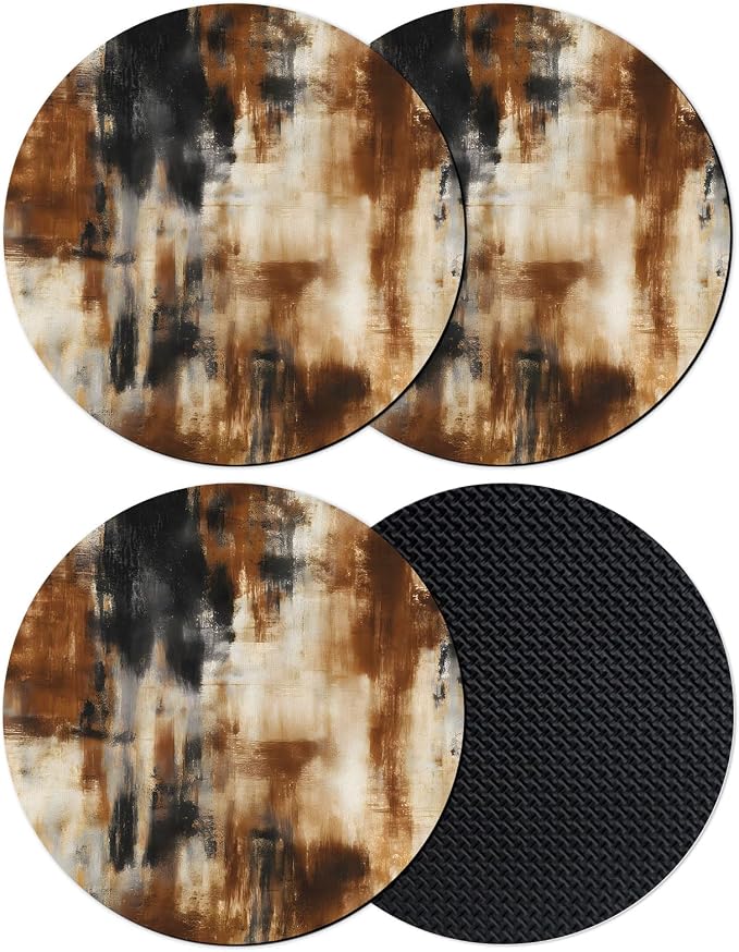 Black Brown Gradient Coasters Set of 4, Absorbent Coasters by Unknown