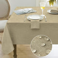 Softalker Tablecloths Rectangular 84x60 inch Linen Textured Table Cloth Waterproof, Stain and Wrinkle Resistant, Outdoor Table Cloth for 6 foot Rectangle Tables Decor for Party Holiday Birthday, Khaki