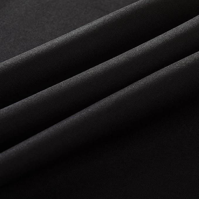 2-Pack 60x60 inch Black Table Cloths, Solid Stain and Wrinkle Resistant Tablecloth, Premium Plain Weave Polyester Fabric Rectangle Table Linen Covers for Hotel, Banquet