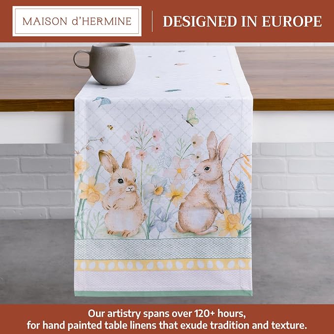 Maison d' Hermine Table Runner 100% Cotton 14.50" x 108" | Table Runners 108 - Image 2