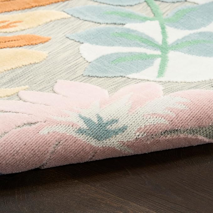 Nourison Home Suncoast Multicolor 2' x 6' Area Rug - Easy Clean, Non Shedding, Bed Room, Living Room, Dining Room, Kitchen (6' Runner)