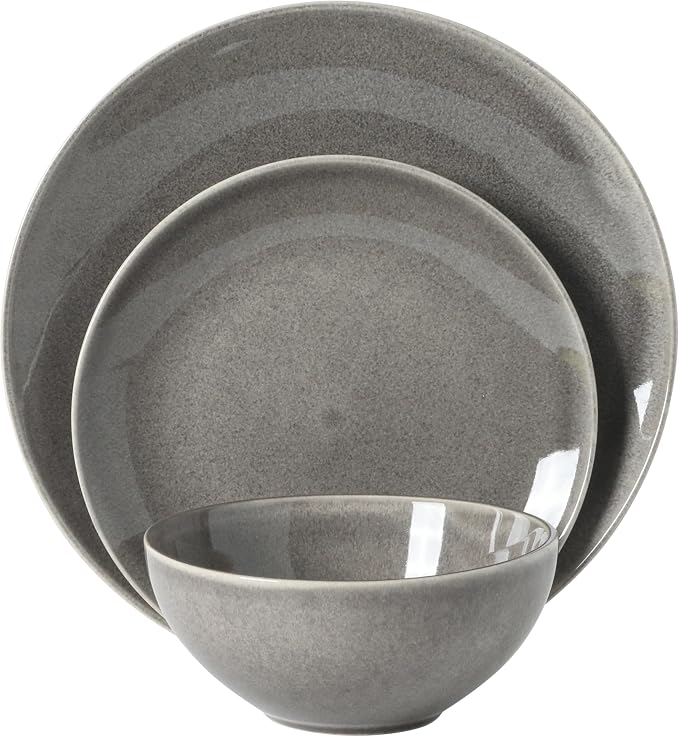 Gibson Elite Castle Peak Plates and Bowls Set, 12-Piece Dinnerware Set - Image 7