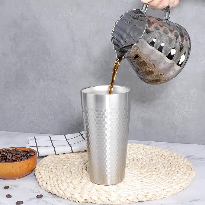 Beasea Stainless Steel Cups 19 oz, 8 Pack Large 18.6oz 550ml Stainless Steel - Image 6