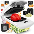 Fullstar The Original Pro Chopper - Vegetable Chopper and Spiralizer, Food Chopper with Container, Fruit Slicer, Kitchen Gadgets & Gifts, Home Essentials (7 in 1, White)