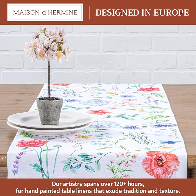 Maison d' Hermine Table Runner 100% Cotton 14.50" x 72" | Table Runners 72 - Image 2