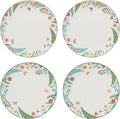 Oneida First Blooms 4-Piece Accent Plates, Appetizer Plate Set by Oneida