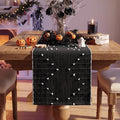 Artoid Mode Black Farmhouse Rustic Cotton Woven Table Runner, Seasonal by ArtoidMode