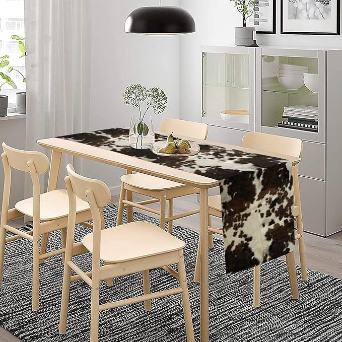 Cow Print Table Runner, 13x120 Inch - Image 3