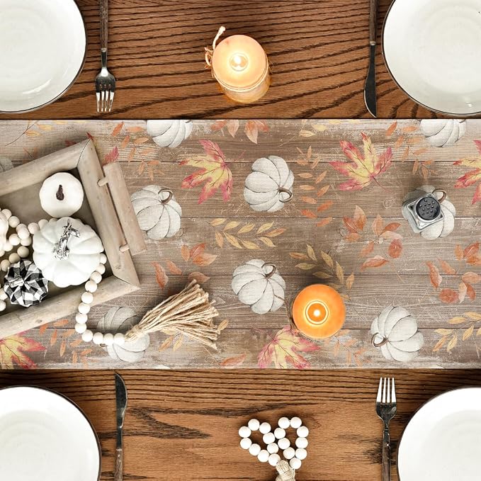 Artoid Mode 210 GSM Fall Table Runner 13x60 Inch Home Party Decor | Pumpkins - Image 7